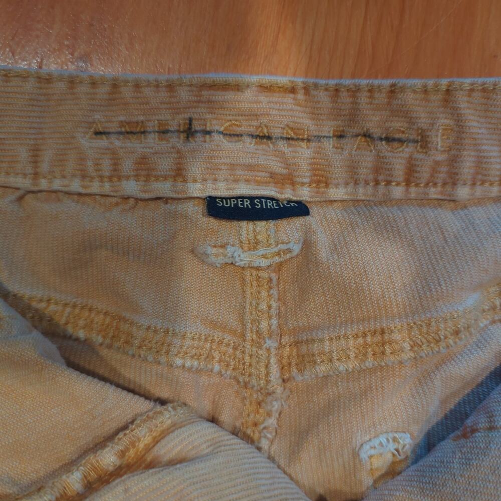 American Eagle Peach Corduroy Shorts Y2K Soft Girl Festival Size 8 - Picture 5 of 6